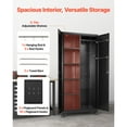 thumbnail image 3 of Kffkff Metal Garage Cabinet, 70.6 in Rolling Steel Storage Cabinet with Adjustable Shelves, Magnetic Doors, Hanging Rod & Hooks, 5-Tier Lockable, 3 of 9