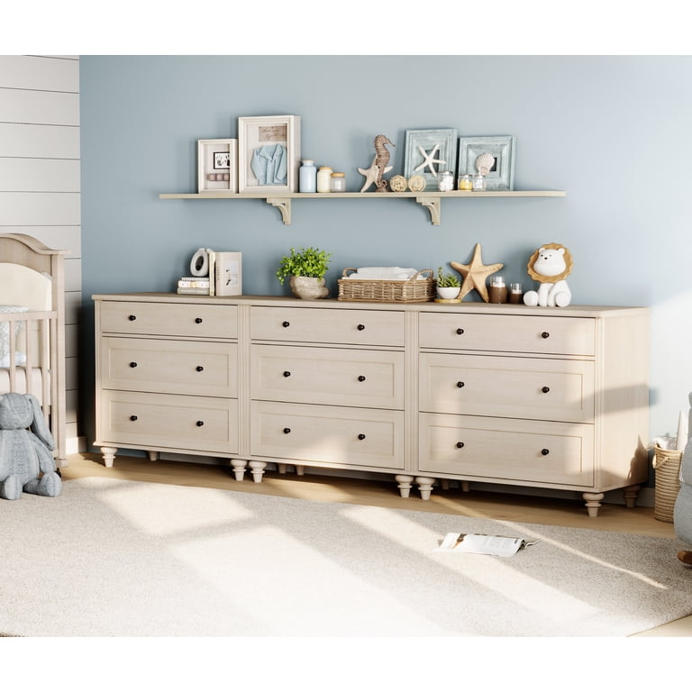 modern kids dresser Dewey Wide Dresser, 6 Drawer, Oak Veneer, Blonde, 56 Inches, West Elm