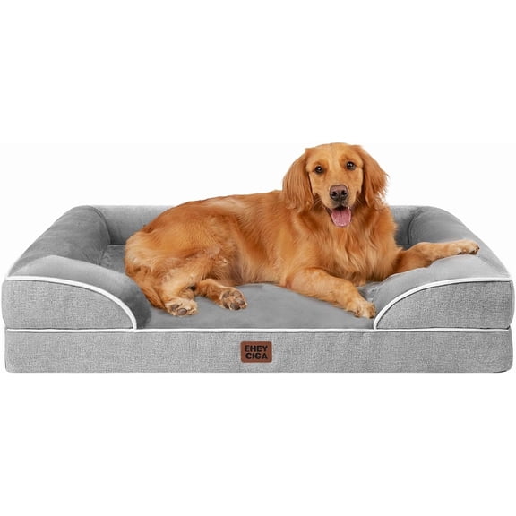 Orthopedic Dog Bed with Removable Washable Cover Grey 44.0"L X 32.0"W X 6.5"H