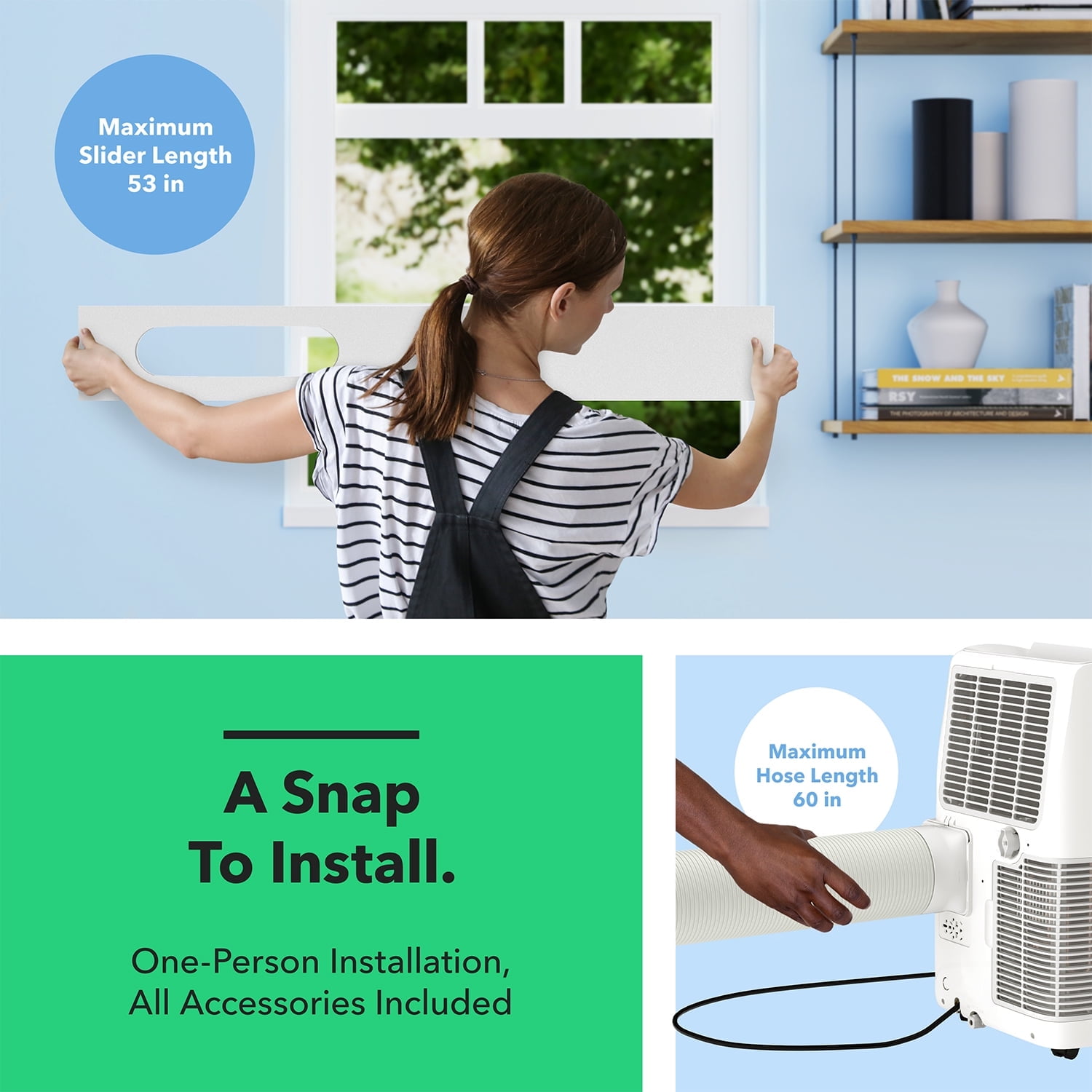 Vremi 12000 BTU Portable Air Conditioner with Heat - Easy to Move AC Unit for Rooms up to 350 Sq Ft - with Powerful Cooling Fan, Reusable Filter, Auto Shut Off (8150 BTU New DOE)