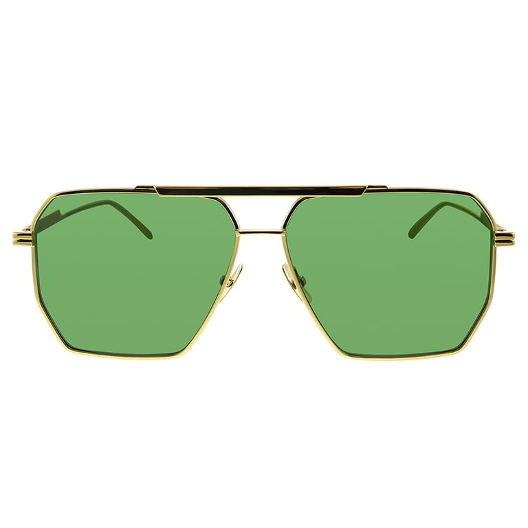 Bottega Veneta BV1012S-004 Gold Geometric Aviator Sunglasses  display picture 2