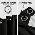 thumbnail image 6 of Deconovo Blackout Curtains with Silver Lining Back for Living Room 52W x 84L inch Black Set of 2 Panels, 6 of 7