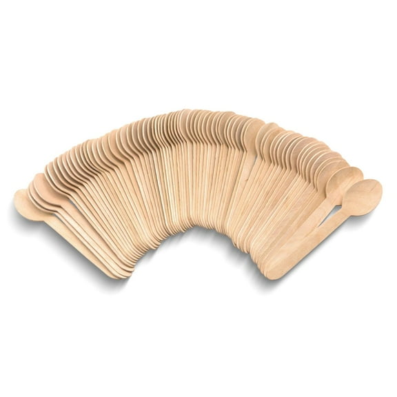 150-Piece Disposable Eco-friendly Wooden Spoons QGM22664