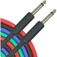 thumbnail image 1 of Musician's Gear Braided Instrument Cable 1/4" Black 1 ft., 1 of 2