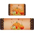 thumbnail image 2 of Kitchen Rug Mat Thanksgiving Harvest Pumpkins Sunflowers, Set of 2, Anti-Fatigue Non-Skid Washable Kitchen Runner Rugs, Fall Leaf Soft Comfort Rug for Kitchen, Floor Home, Front of Sink, Laundry, 2 of 6