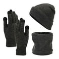 thumbnail image 2 of ZSQDM Scarf Gloves Hat Set for Teen Girls Women or Men Autumn Winter Warm Hat Scarf Gloves Three Pieces beanie Mens Hats Scarf Hat or Gloves Rv Bumper End Cap, 2 of 8