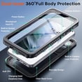 thumbnail image 4 of for Waterproof Samsung Galaxy S21 Case, Built-in Camera & Screen Protector [IP68 Waterproof][Military Drop Proof][Full Body Shockproof] Phone Case for S21 5G 6.2 inch, Black/Clear, 4 of 15
