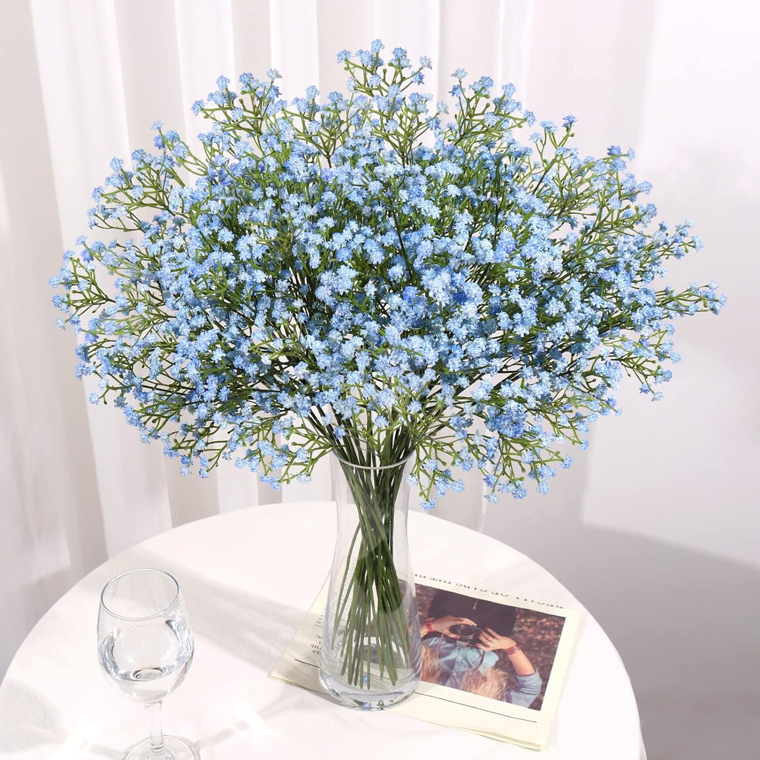 30 PCS Babys Breath Artificial Flowers Fake Babys Breath Flowers Artificial Bulk White Gypsophila Bouquets Real Touch Faux Flowers for Wedding Floral Arrangement Party Home Decoration