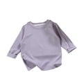 thumbnail image 2 of YHAJDS Kids Baby Girl Boy Long Sleeve Shirts Solid Crewneck Casual Basic Tee Fall Top, 2 of 5