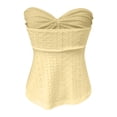 thumbnail image 6 of Bovemsi Women's Tanks & Camis Tie Front Ruched Tube Top Strapless Flared Peplum Bandeau Tops Camisoles for Under Clothes, 6 of 6