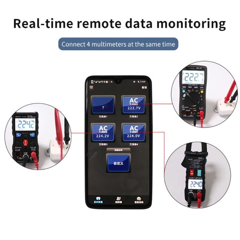 CEORPER Digital Clamp Meter 6-600V 600A Current True RMS Ammeter Pliers Multimeter