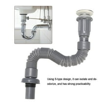 Cergrey Bathroom Drain Pipe,Drain Pipe,Bathroom Universal Wash Basin Sink Drain Pipe S-Tube Down Waste Pipe Plumbing Accessories