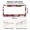 thumbnail image 7 of Aluminum License Plate Frame 2 Pack Car Exterior Accessory Car Tag Holder for Front Rear Plates Cars Decor Pink and Brown Hearts Pattern, 7 of 7