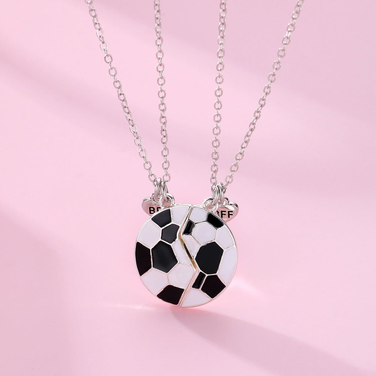 Collier Football/Rugby En Cuivre Pour Femme - Pendentif Cœur Et Ballon, Longueur Réglable 40-45cm, Cadeau Pour Fans De Sport