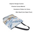 thumbnail image 3 of FORMRS Womens Canvas Tote Bag with Zipper Inner Pocket Shoulder Handbag, Winter Mountain, 3 of 7
