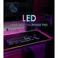 thumbnail image 3 of SOMNR Extended RGB Gaming Mouse Pad Large Glowing Led Soft Mouse Pads Oversized Mousepad, Non-Slip Rubber Base Computer Keyboard Pad Mat 35.4x15.7inches Large Gaming Pad, Waterproof, 3 of 8