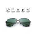 thumbnail image 3 of Aviator Sunglasses for Women, Flat Green 58mm Shatterproof Lens, Black Metal Frame, UV400 Protection,Case Included,Spring Loaded Hinges, 3 of 11