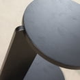 thumbnail image 6 of CQSXDA 32.68 Inch Diameter Round Black Oak Nesting Coffee Table Set Of 2 With Wear Resisting PU Paint Ideal For Living Rooms, 6 of 12
