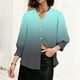 thumbnail image 2 of TaTaai Women's Fashion Spring And Summer Button Up Cardigan 3/4 Quarter Sleeve Jacket V-neck Top/shirt Gift, 2 of 7