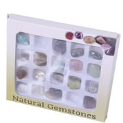 Small Rock Collection for Kids - 20 Pcs Rocks, Gemstones & Crystals Kit, Mineral Education Set Geology Science STEM Toys, Earth Science Activity,Gifts for Boys & Girls