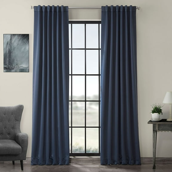 Half Price Drapes Nocturne Blue Room Darkening Curtains for Bedroom (1 Panel), 50W X 120L