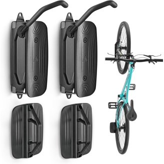 Swivel Mount Bike Storage Rack | 4 Bicycle | Garage Wall Hook