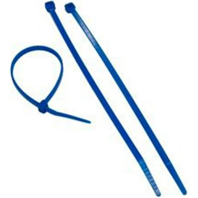 Morris Products 20625 Fluorescent Blue Nylon Cable Ties 50Lb 8 In. Pack Of 100