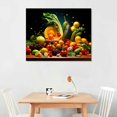 thumbnail image 2 of COMIO Colorful Fruit Juice Kitchen Canvas Art - Wall Decor, Each, Framed and Ready to Hang, Healthy Dining Room Wall Painting, 2 of 4