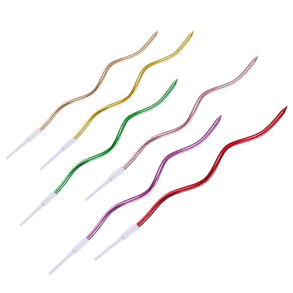 Shengyu 1 Ensemble de Bougies de Gâteau avec Supports Kit de Décoration de Gâteau en Spirale Torsadée Outils de Pâtisserie Cadeaux de Fête pour Enfants Ornements Cadeau Créatif pour Bricolage Coloré
