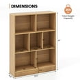 thumbnail image 3 of Costway 7-Cube Bookcase for Kids 41" Wooden Toy Storage Organizer Freestanding Bookshelf Brown, 3 of 10