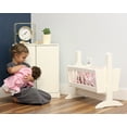 thumbnail image 2 of Amish-Made Wooden Deluxe Doll Swinging Cradle, White Painted Finish, 2 of 5