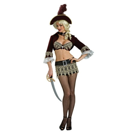 Adult Sexy Pirate Burgundy Costume Rubies 888719