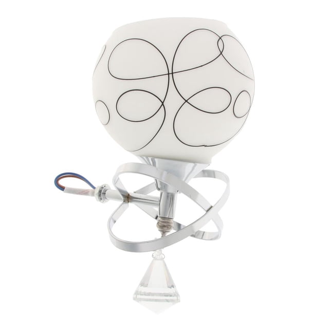 Lámpara de pared estilo minimalista para de noche con pantalla de cristal opalino y soporte E27 Globo Yuyangstore Lámpara de pared
