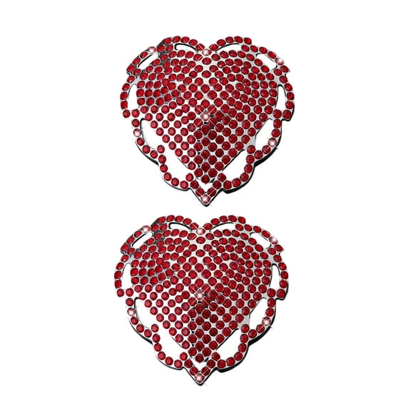 Reusable Nipple Covers,Pasties Nipple Stickers Heart Rhinestones Sticky Breast Petals,Nipple Covers for Women Girls Gift