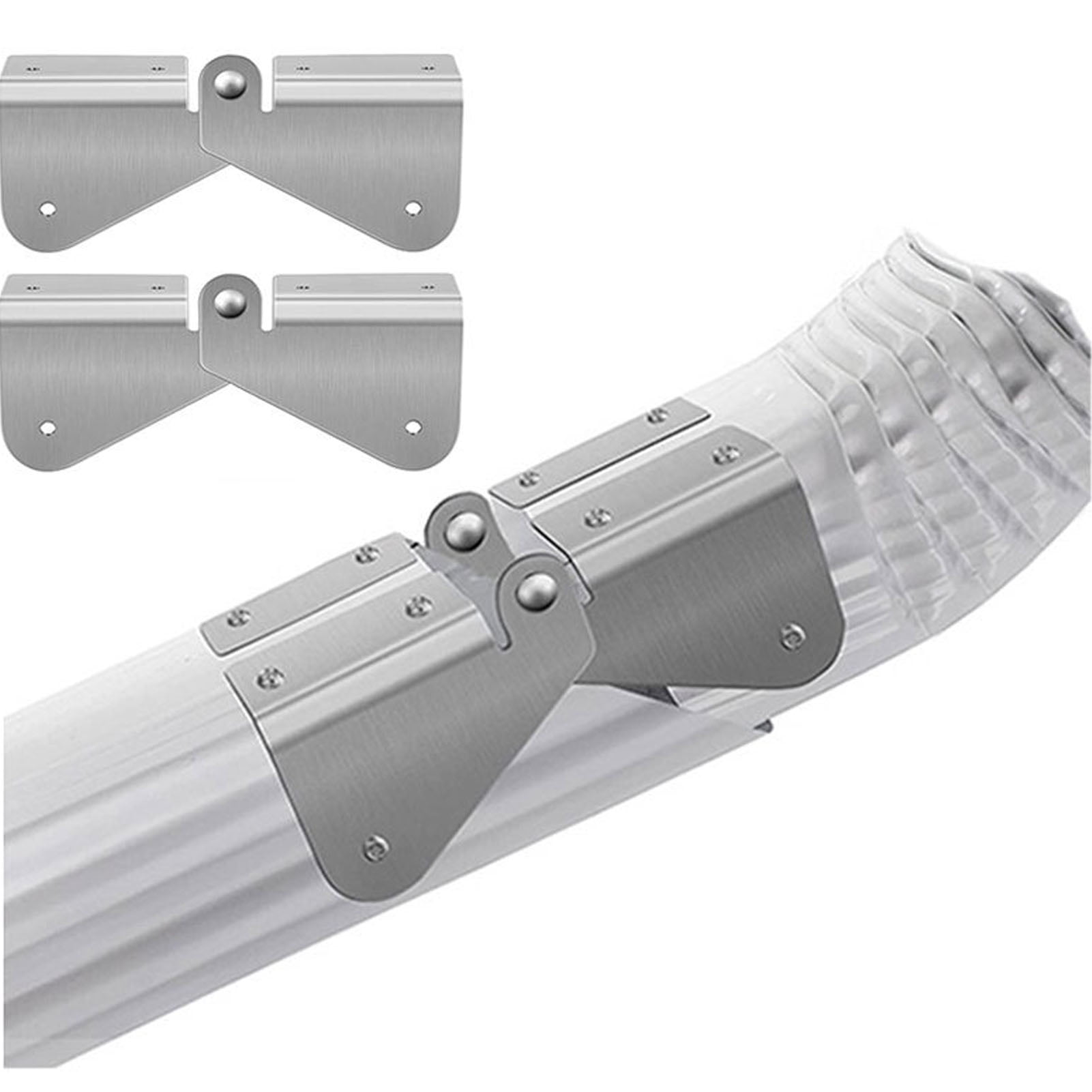 Gutter Extension Hinge, Rain Gutter Hinge Stainless Steel With Screws
