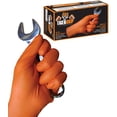 thumbnail image 1 of Guante de nitrilo EPPCO TigerGrip de 8 mil, guantes desechables en polvo, sin látex, texturizados, de agarre superior, color naranja, caja mediana de 100, 1 of 6