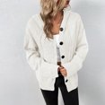thumbnail image 2 of Sudadera con capucha de ganchillo básica para mujer de ajuste holgado de un solo pecho atuendo diario informal con cuello en V FLhrweasw Para estrenar, 2 of 9