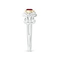 thumbnail image 3 of ANGARA Natural Bezel-Set Solitaire Ruby Dual Infinity Ring in 14K White & Yellow Gold for Women (Size-4mm) | July Birthstone, Birthday, Anniversary, Jewelry Gift for Women | Natural Ruby Ring, 3 of 9