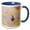 Blue/White, variant on 3drose, Costa Rica. Male Talamanca Hummingbird, Feeding, 11oz Two-tone Red Mug