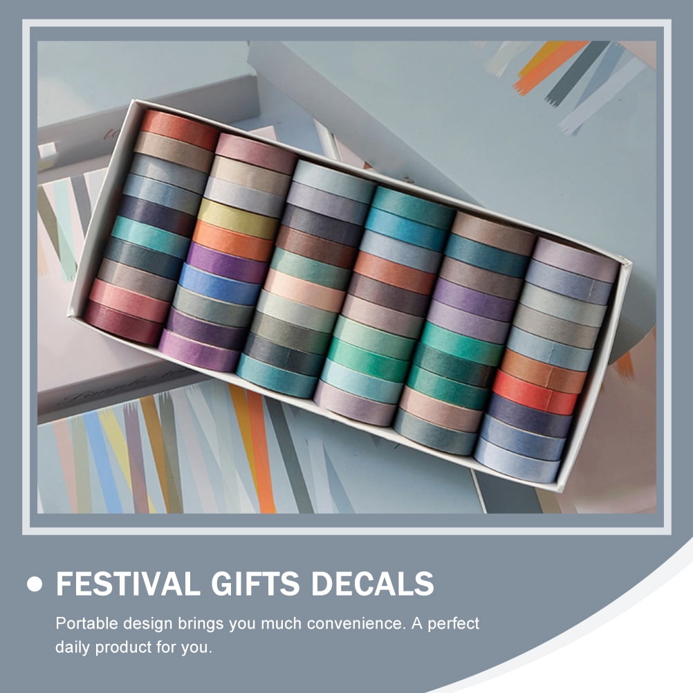 UPOUART 60 Rolls Washi Tape Set for Candy Stores Assorted Color Daily Use