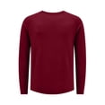 thumbnail image 7 of Fabrcox Long Sleeve Shirt for Men Crew Neck Raglan Shirt Lightweight Breathable Sun Protection Outdoor Sports Men Workout Shirts Red S, 7 of 7