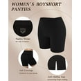 thumbnail image 5 of INNERSY Black Slip Shorts for Women, 6.7" Inseam Anti-Chafing Under Dress Shorts 4-Pack(L,Black), 5 of 8