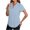 Blue Blouses, variant on Short Sleeve Tops for Women Summer Elegant Shirts V Neck Soft Ladies Blouses Fashion Solid T Shirts Top S-XL