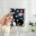 thumbnail image 6 of Clear Case for Galaxy Z Flip 3 Cute Flowers Print with Floral Strap, Kawaii Plastic Case for Galaxy Z Flip 3 Hard PC with Hinge Protection, Lovely Wristband Case for Z Flip 3, 6 of 14