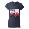 thumbnail image 2 of Wild Bobby Ford Shelby Vintage USA Country Plate Women Standard V-Neck Tee, 2 of 6
