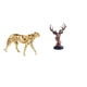 thumbnail image 1 of Figura de guepardo,Figura de guepardo dorado,adorno de escritorio moderno,Figura de cabeza de ciervo,Adorno de cabeza de ciervo,estatua de animal decorativa,Figura de cabeza de ciervo para, 1 of 8
