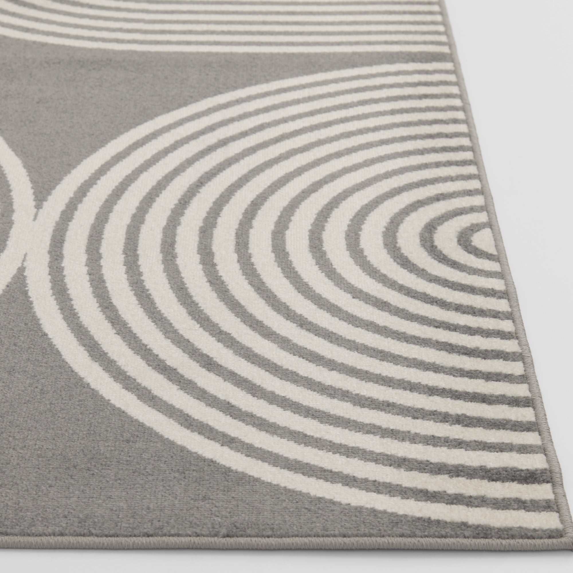 Loomaknoti Tecopa Milburm 2' x 7' Grey Geometric Outdoor Runner Rug