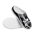 thumbnail image 3 of KLL Vintage Black white Plant skull Pattern Adult Unisex Cozy Slippers,Fuzzy Slip-on Slippers TPR Sole Slippers Comfort Plush Home Footwear for Indoor & Outdoor-37/38, 3 of 7