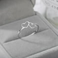 thumbnail image 3 of MANHUJI Gold Silver Rings for Women Non Tarnish Stackable Rings Trendy Dainty Gold Plated Stacking Cubic Zirconia Thumb Ring Set Love Friendship Dual Band Rings Promise Wedding Engagem (Silver,6), 3 of 3