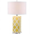 thumbnail image 3 of SAFAVIEH Garden 27 in. Ceramic Table Lamp with Off-White Cotton Shade, Yellow, Set of 2, 3 of 5